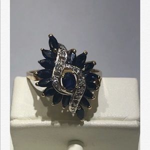 2 Diamond/Sapphire Rings (Sapphire Jackets)
